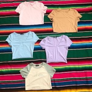 SHEIN Crop Top LOT of 5- ALL SIZE SMALL (4)